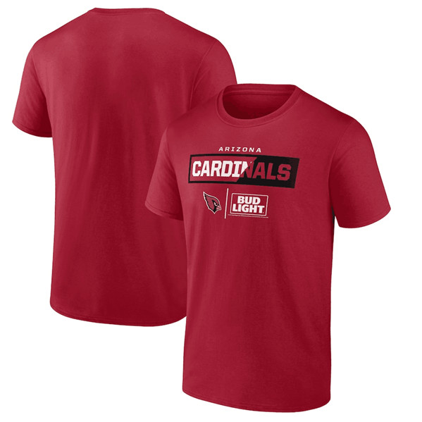 Men's Arizona Cardinals Red x Bud Light T-Shirt - Click Image to Close